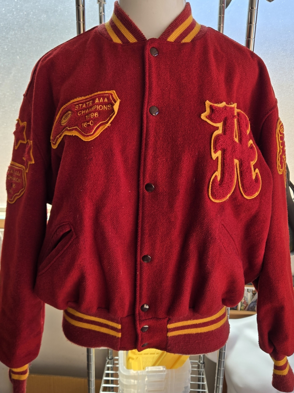 Vintage 1996 Hickory High Red Tornadoes NC State Champion Varsity Jacket XL